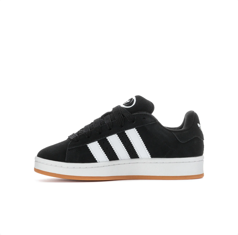adidas Campus Sneakers – Black and White with Gum Outsole