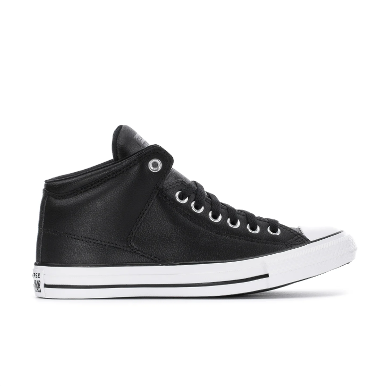 Converse All Star Black High-Top Sneakers with White Toe Cap