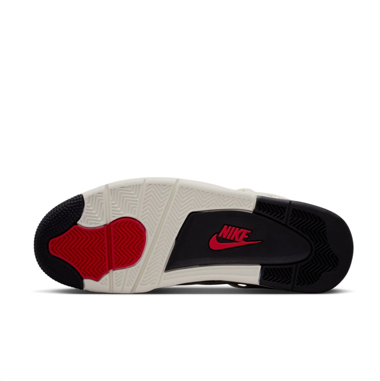 Jordan Off-White & Black Sneakers with Red Accents