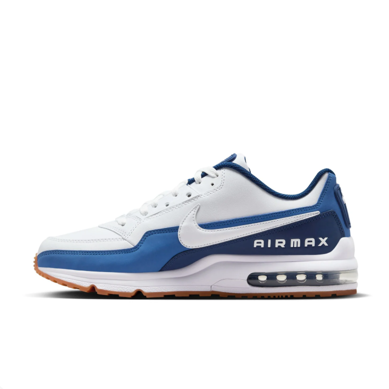 Nike Air Max White & Blue Low-Top Sneakers with Gum Outsole