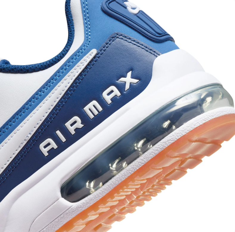Nike Air Max White & Blue Low-Top Sneakers with Gum Outsole