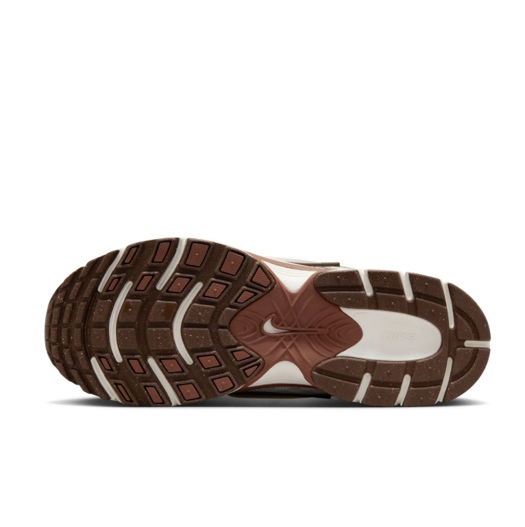 Nike Cream & Metallic Silver Mesh Sneakers with Brown Accents