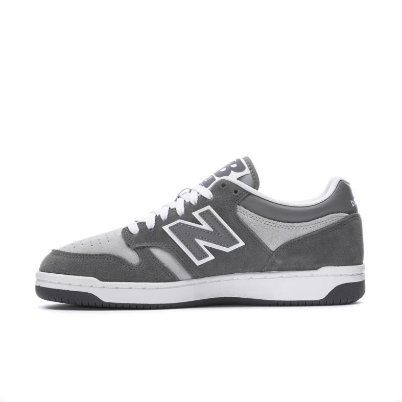 New Balance 480 Gray & White Low-Top Sneakers