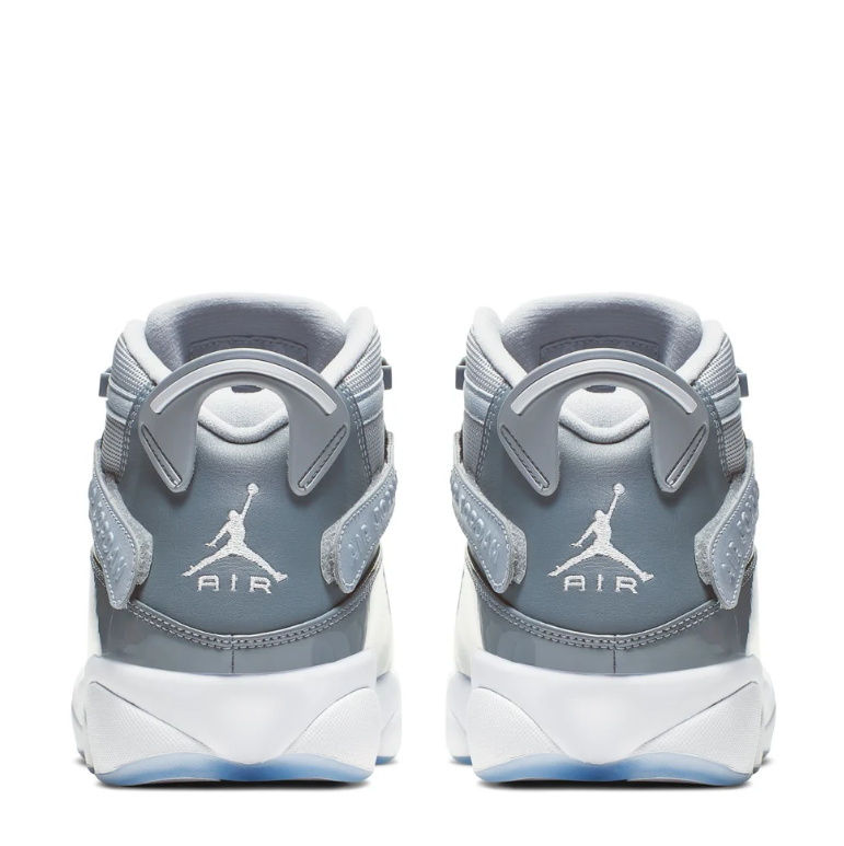 Jordan Gray High-Top Sneakers with White Midsole & Icy-Blue Outsole