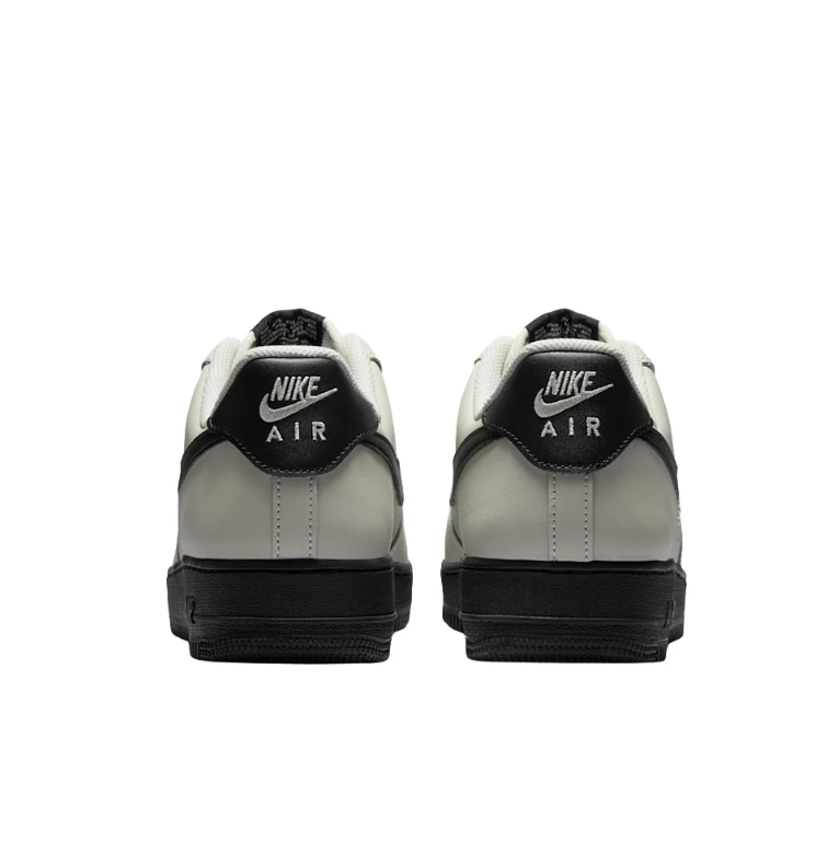 Nike Air Force 1 Light Grey and Black Low-Top Sneakers