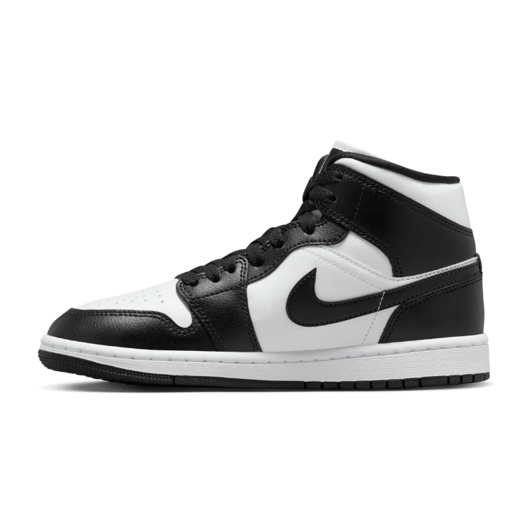 Air Jordan 1 Mid Black and White Sneakers