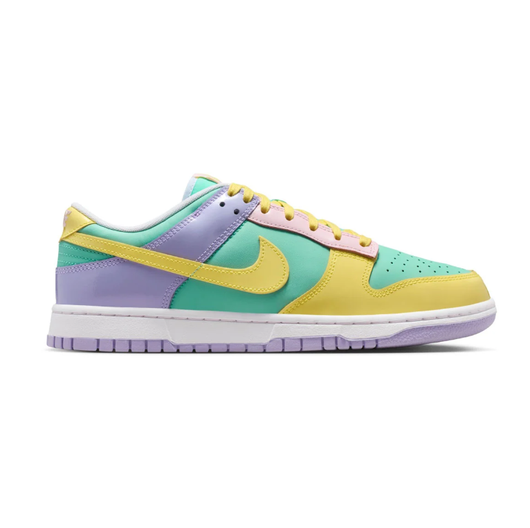 Nike Dunk Low Pastel Mint, Yellow, Lavender and Pink Sneakers