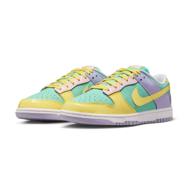 Nike Dunk Low Pastel Mint, Yellow, Lavender and Pink Sneakers