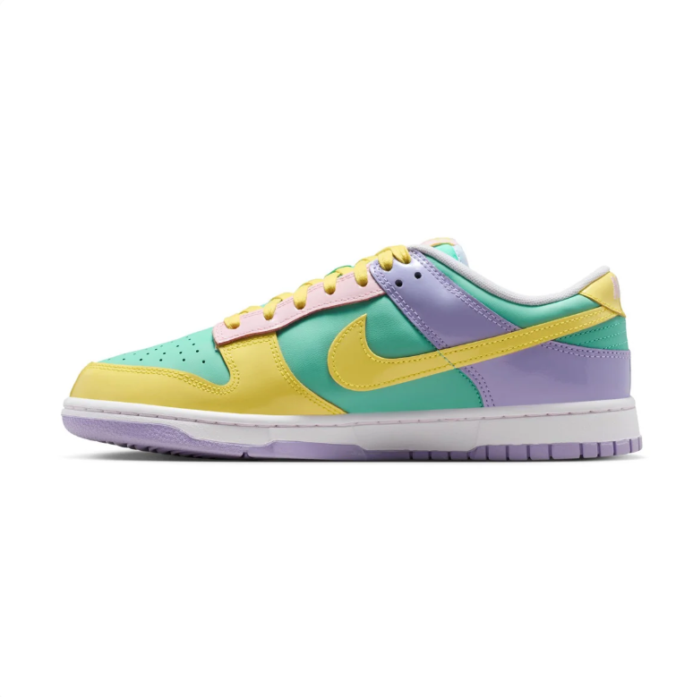 Nike Dunk Low Pastel Mint, Yellow, Lavender and Pink Sneakers