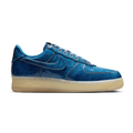 Nike Air Force 1 Blue Denim-Look Low-Top Sneakers with Cream Sole