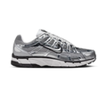 Nike P-6000 Silver and Grey Sneakers with Black Accents