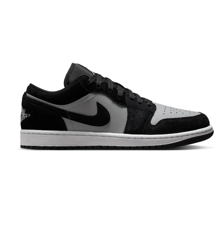 Air Jordan Black and Grey Low-Top Sneakers with White Midsole