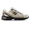 New Balance 530 White and Gold-Tone Sneakers with Black Sole