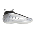 adidas Metallic Silver and Black Sneakers with Sculpted Ripple Panels