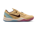 Nike Tan Low-Top Sneakers with Brown Swoosh and Multicolor Sole