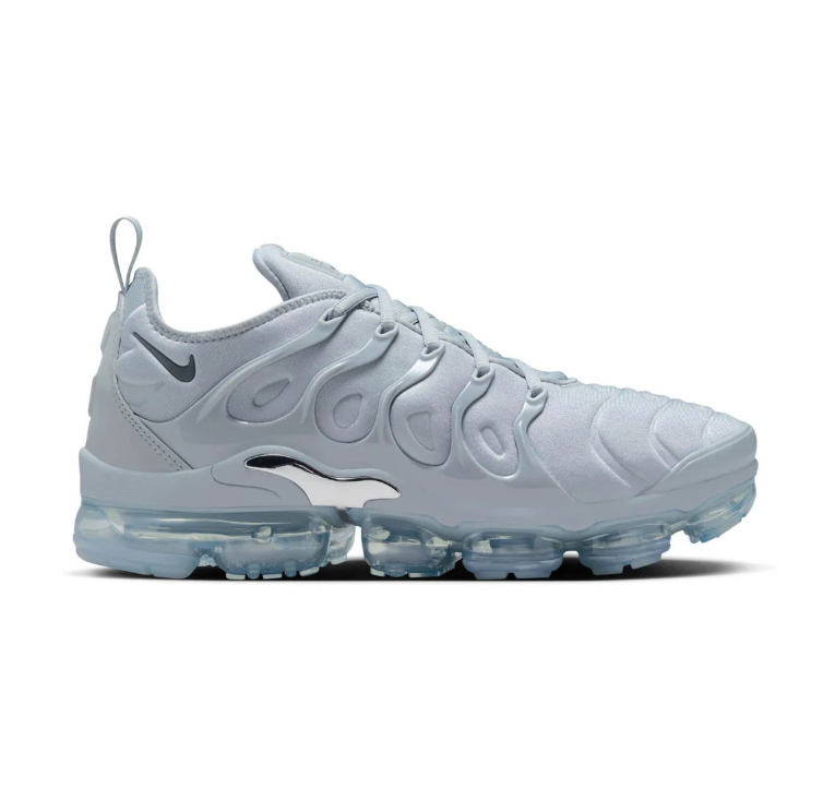 Nike Light Grey Sneakers with Sculpted Panels and Translucent Segmented Sole