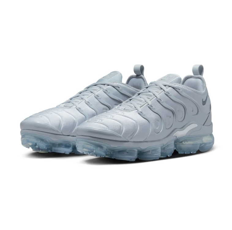 Nike Light Grey Sneakers with Sculpted Panels and Translucent Segmented Sole