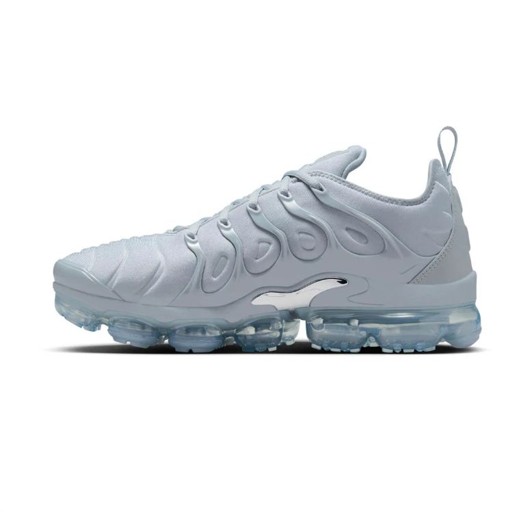 Nike Light Grey Sneakers with Sculpted Panels and Translucent Segmented Sole