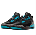 Jordan Black and Turquoise Sneakers with Elephant-Print Panels