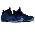 Nike Deep Blue and Black Sneakers with Sculpted Panels and Translucent Sole