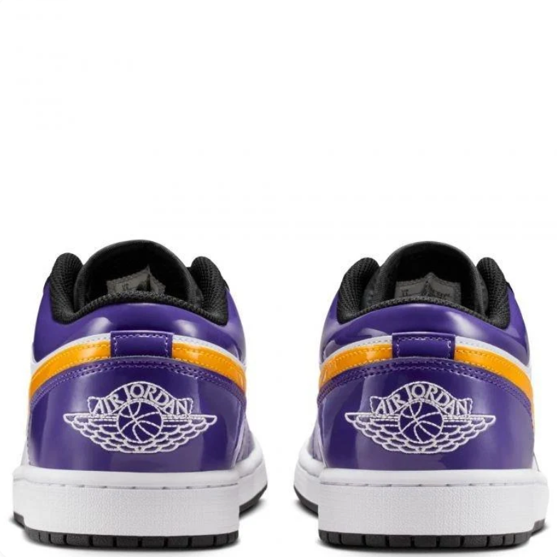 Jordan Purple, Gold and White Low-Top Sneakers