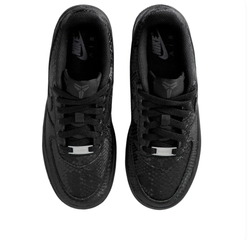 Nike Black Snakeskin-Pattern Low-Top Sneakers with 8 and 24 Heel Details