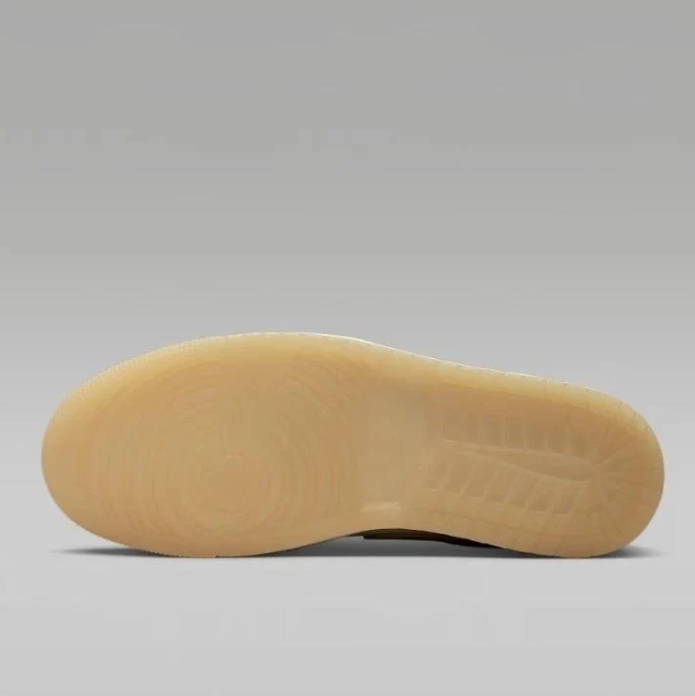 Jordan Off-White Low-Top Sneakers with Beige Swooshes and Gum-Tone Soles