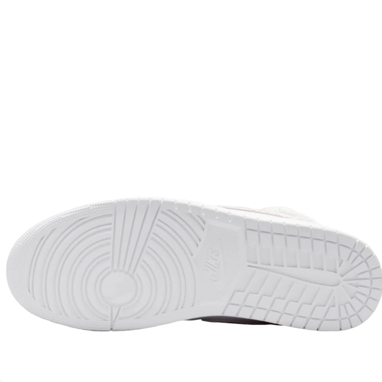 Jordan White High-Top Sneakers with Silver-Tone Accents and Pale Blue Details